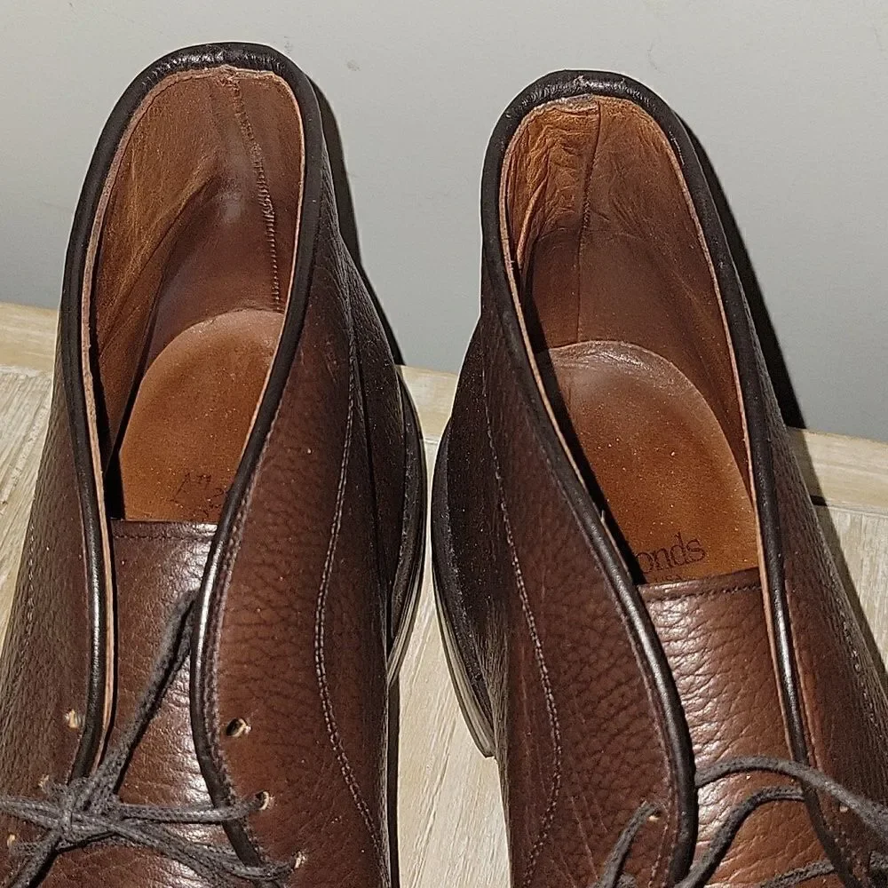 Allen Edmonds Men's 10 B Malvern $595 Chukka Boots 100% Leather Lace Up Brown
